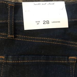 Loft brand new denim jean legging fit size 6 tall